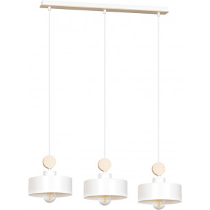 Tuniso III white scandinavian triple pendant lamp Emibig