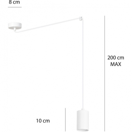 Traker white adjustable pendant lamp Emibig