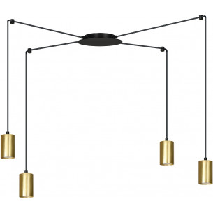 Traker IV black&amp;gold glamour pendant lamp Emibig