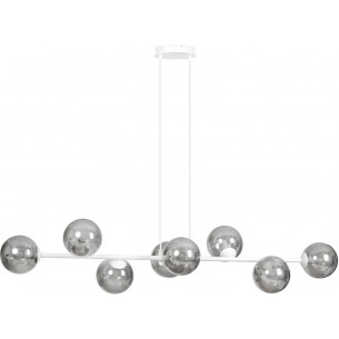 Rossi VIII white&amp;graphite linear glass balls pendant lamp Emibig