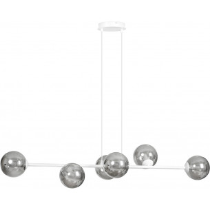 Rossi VI white&amp;graphite linear glass balls pendant lamp Emibig