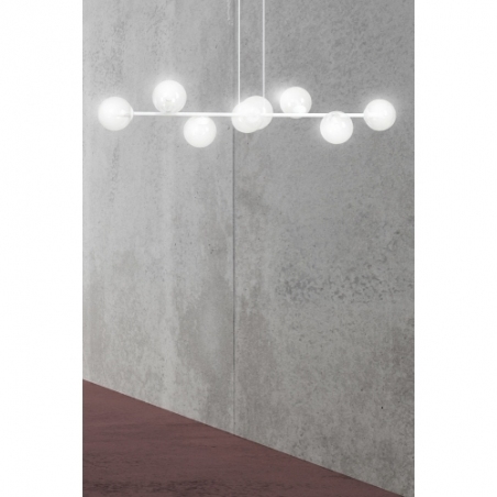 Rossi VIII white&amp;transparent linear glass balls pendant lamp Emibig