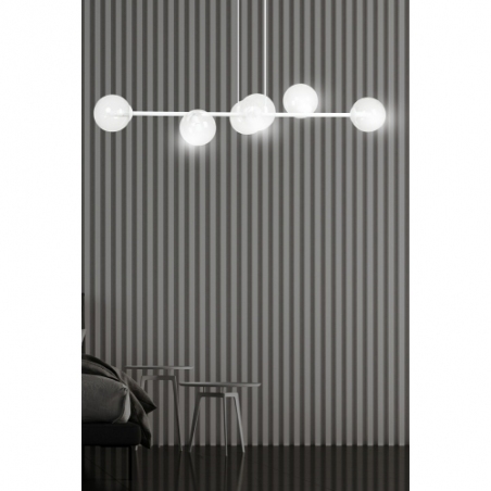 Rossi VI white&amp;transparent linear glass balls pendant lamp Emibig