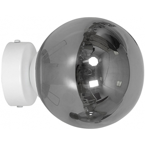Rossi 15 white&amp;graphite glass ball wall lamp Emibig