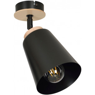 Atlas black scandinavian ceiling spotlight Emibig