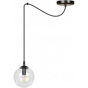 Gigi 14 black&amp;transparent glass ball pendant lamp Emibig