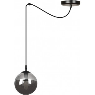 Gigi 14 black&amp;graphite glass ball pendant lamp Emibig