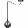 Stylowa Lampa wisząca szklana kula Gigi 14 czarno-grafitowa Emibig salonu i kuchni