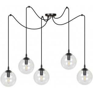 Gigi V black&amp;transparent glass balls pendant lamp Emibig