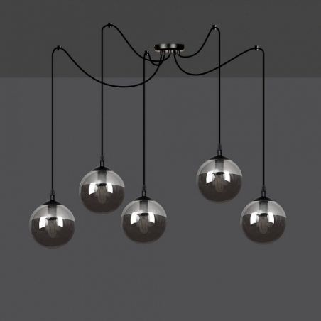 Gigi V black&amp;graphite glass balls pendant lamp Emibig