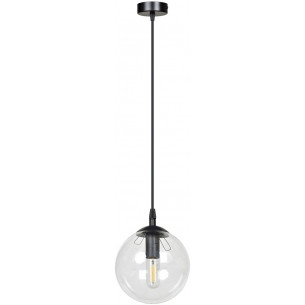 Cosmo 12 black&amp;transparent glass ball pendant lamp Emibig