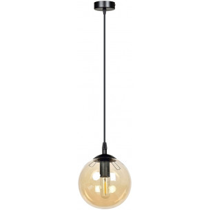 Cosmo 12 black&amp;honey glass ball pendant lamp Emibig