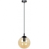 Stylowa Lampa wisząca szklana kula Cosmo 12 czarno-miodowa Emibig salonu i kuchni