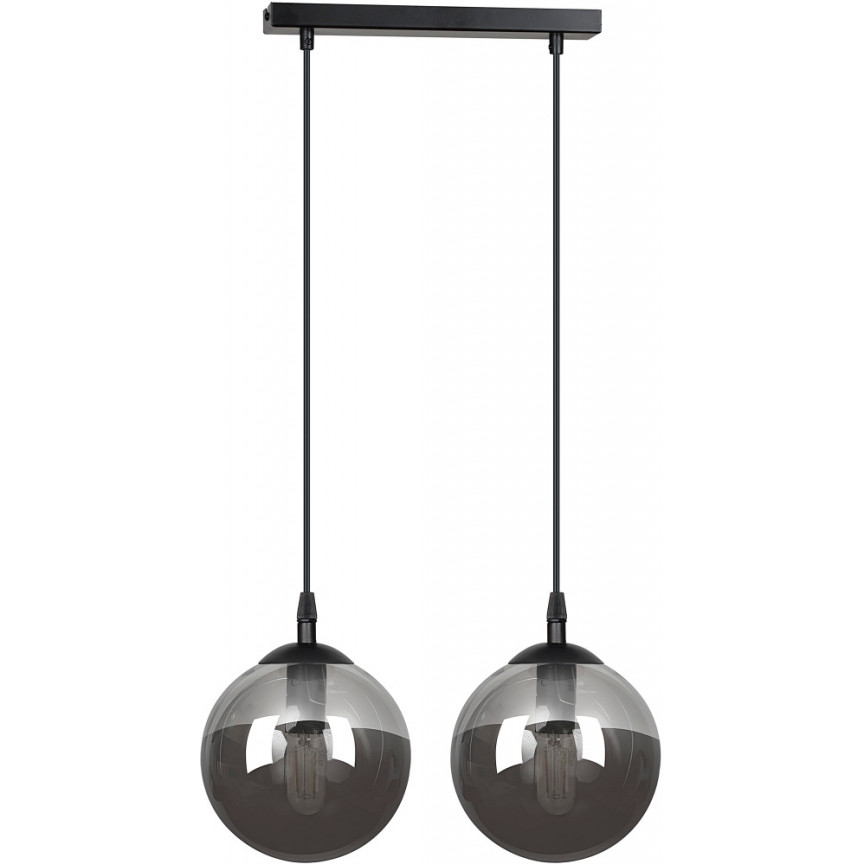 Cosmo II black&amp;graphite glass balls pendant lamp Emibig