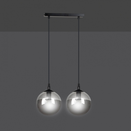 Cosmo II black&amp;graphite glass balls pendant lamp Emibig