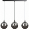 Stylowa Lampa wisząca szklane kule Cosmo III czarno-grafitowa Emibig nad stół