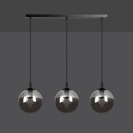 Cosmo III black&amp;graphite glass balls pendant lamp Emibig