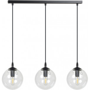 Cosmo III black&amp;transparent glass balls pendant lamp Emibig