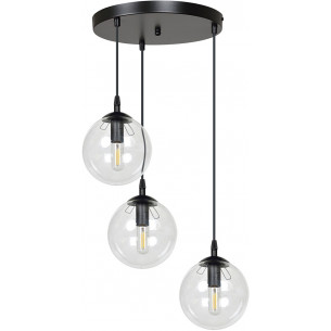 Cosmo III premium black&amp;transparent glass balls pendant lamp Emibig