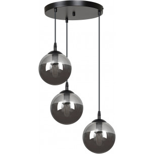 Cosmo III premium black&amp;graphite glass balls pendant lamp Emibig