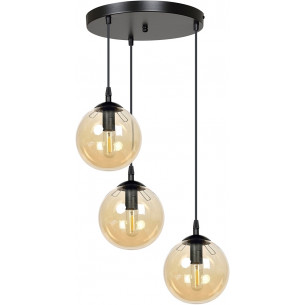 Cosmo III premium black&amp;honey glass balls pendant lamp Emibig