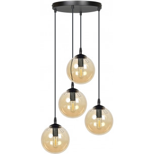 Cosmo IV premium black&amp;honey glass balls pendant lamp Emibig