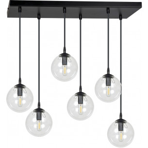 Cosmo VI black&amp;transparent glass balls pendant lamp Emibig