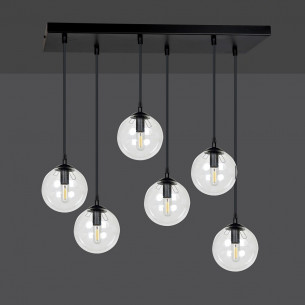 Cosmo VI black&amp;transparent glass balls pendant lamp Emibig 2