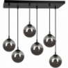 Stylowa Lampa wisząca szklane kule Cosmo VI czarno-grafitowa Emibig nad stół