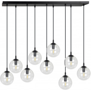 Cosmo IX black&amp;transparent glass balls pendant lamp Emibig