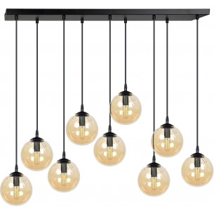 Cosmo IX black&amp;honey glass balls pendant lamp Emibig