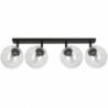 Tofi IV black&amp;clear adjustable glass balls ceiling lamp Emibig
