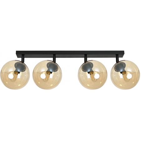 Tofi IV black&amp;honey adjustable glass balls ceiling lamp Emibig