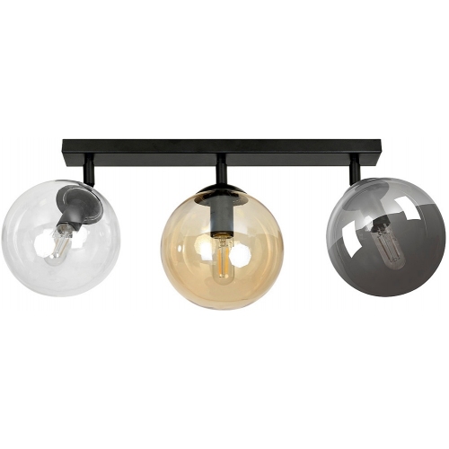 Tofi III black&amp;myltikolor adjustable glass balls ceiling lamp Emibig