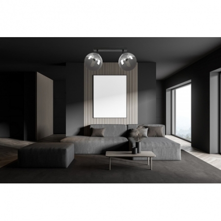 Tofi II black&amp;graphite adjustable glass balls ceiling lamp Emibig