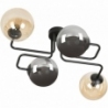 Brendi IV graphite&amp;honey glass balls semi flush ceiling light Emibig