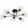 Brendi VIB black&amp;transparent glass balls semi flush ceiling light Emibig