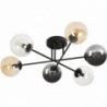 Brendi VIB black&amp;multicolour glass balls semi flush ceiling light Emibig