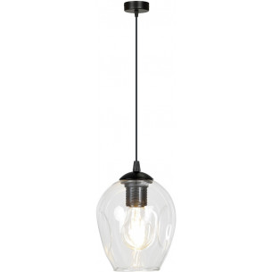 Istar 14 black&amp;transparent glass pendant lamp Emibig