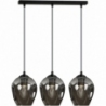Istar III black&amp;graphite triple glass pendant lamp Emibig