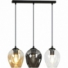 Istar III black&amp;multicolour triple glass pendant lamp Emibig