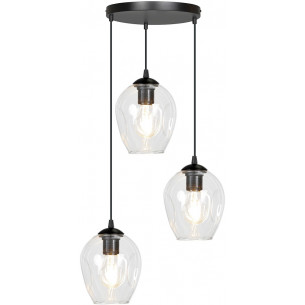 Istar III premium black&amp;transparent glass pendant lamp Emibig