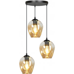 Istar III premium black&amp;honey glass pendant lamp Emibig