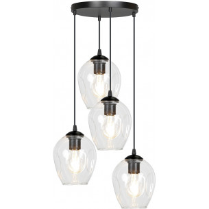 Istar IV premium black&amp;transparent glass pendant lamp Emibig