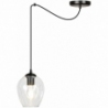 Stylowa Lampa wisząca szklana "pająk" Level 14 czarno-przezroczysta Emibig salonu i kuchni