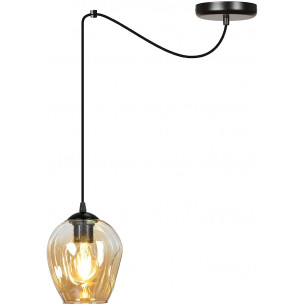 Level 14 black&amp;honey glass "spider" pendant lamp Emibig