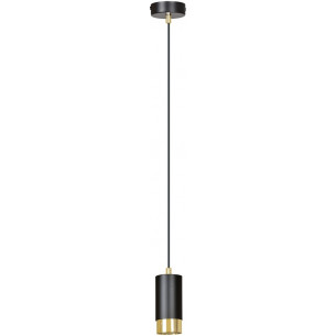 Fumiko 8 black&amp;gold tube pendant lamp Emibig