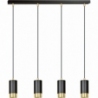 Fumiko IV black&amp;gold 4 points tubes pendant lamp Emibig