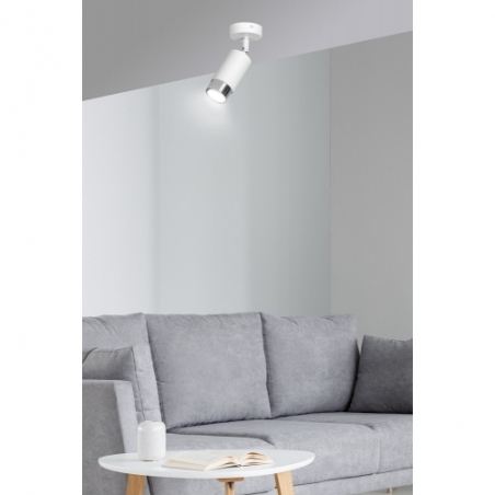 Hiro white&amp;chrome modern ceiling spotlight Emibig