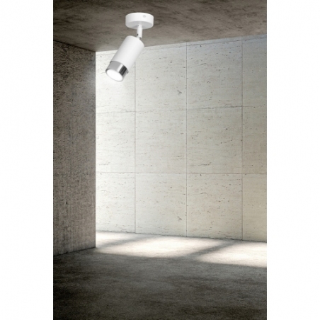 Hiro white&amp;chrome modern ceiling spotlight Emibig